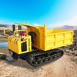 [Hot Item] Self Loading Mini 0.6 Ton Capaticy Hand-Held High Power Engine Track Trucktransporter Crawler Dumper