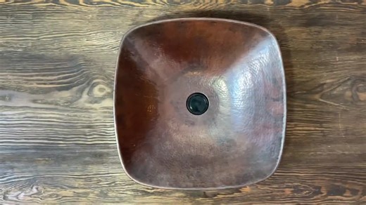 Mexican Copper Counter Top Sink From Mexico - Recreo - Diameter 33 Cm - Etsy UK