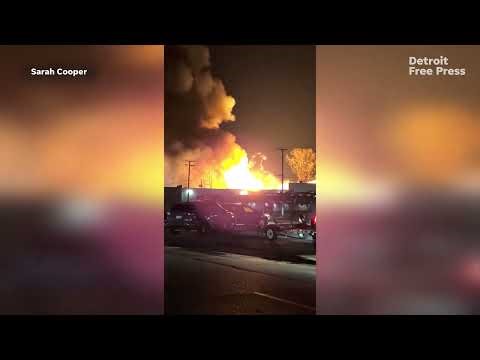 Massive fire and explosion in Clinton Township witnessed at Michigan facility