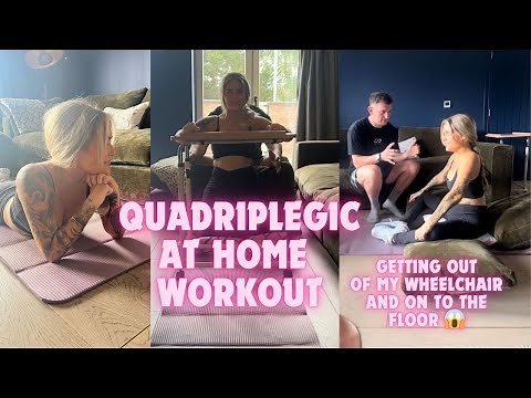 Quadriplegic at home work out with my PT | Floor work and stretching | Jordan Bone💪🏼