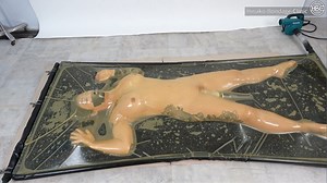 Girl in Transparent Latex Vaccum Bed Gets Teased with Vibrator! | Clips4sale