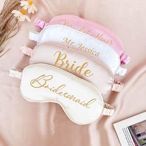 Customized Sleep Mask, Satin Eye Mask, Silky Cute Bridesmaid Gift, Pajamas Robe Party, Bridal Party Gift, Personalized Wedding Favor - Etsy