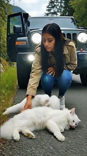 Kindgirls Saves Cat and Kitten ! #Cat #Rescue #Kindness