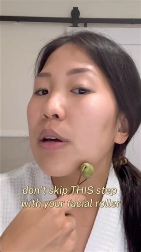 Don’t skip this step with your facial roller #skincareroutine #grwm #wellnessjourney #facial