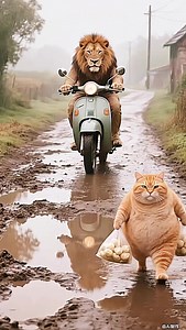 3.1M views · 20K reactions | Lion brother lost under the pomegranate skirt #Fat Orange Cat #Kuaishou official promotion is popular #Cat #Kuaishou hot spot assistant is popular | American Timeline Posts | Facebook