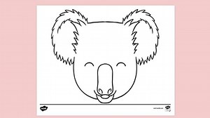 Koala Mask Colouring Sheet