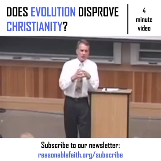 3.7K views · 82 reactions | Does #Evolution Disprove Christianity? #Apologetics | Reasonable Faith | Facebook