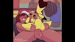 La Pikachu And Trainer