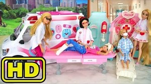 Barbie Care Clinic - Ambulance into Hospital Ambulância Rumah sakit Hôpital Krankenhaus سياره اسعاف | Boram Tube TV