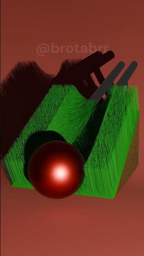 😲satisfying ball on grass #blenderanimation