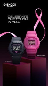 Stand up to breast cancer with G-SHOCK, the DW-5600PK, featuring sleek black and subtle pink accents, or the compact all-pink GMD-S5610PK. These G-SHOCK watches reflect Casio's dedication to pink ribbon campaigns, promoting awareness for early detection and treatment of breast cancer. ⌚: GMD-S5610PK-4 💰: ₹7995 ⌚: DW-5600PK-1 💰: ₹7995 #GSHOCK #GSHOCKforwomen #womenswatch #BreastCancerAwareness #Pinkribbon | CASIO G-SHOCK