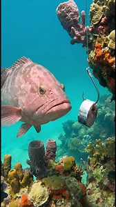 Deep beneath the surface, a large fish slowly approaches, its eyes locked onto a tempting bait hanging from a hook 🌊🐟 The water is silent, the moment delicate — instinct battles caution. In a split second, hunger wins. ⚠️ Generated by AI, inspired by the unseen moments that begin every great fishing story. #AI #fishing #viralfishing #trending @topfans | WAT DAH EF