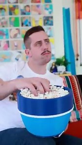 The never napping bowl™️ The vibrating popcorn bowl that automatically wakes you up so you never miss a minute of your favorite flick. On your next movie night, fill up this bowl with your go to munchies and press play on the feature film. Then when you ultimately start to doze off, our high tech snack vessel springs into action gyrating up and down on your lap until it wakes you up and you finally snap back to reality so you can continue enjoying your film. #unnecessaryinventions | Unnecessary 