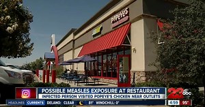 Health Alert: Possible measles exposure at Popeyes restaurant in Arvin