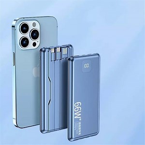 [Hot Item] Rt-U2 15000mAh Pd 66W Fast Charge LED Display Built in Cables Power Bank