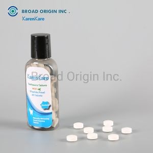 [Hot Item] Tabletas de pasta de dientes masticables Fluofide Free para dentaduras con partículas de pasta de dientes