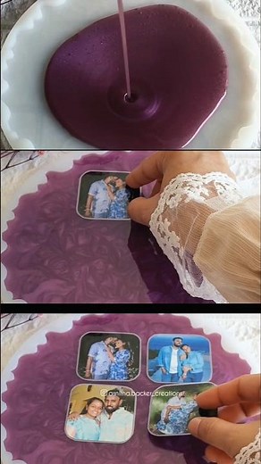 I got many orders on this purple frame 💜🌸✨ #resinframe #purple #aesthetic #resinart #resincrafts