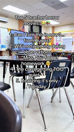 Teachers know these are scarier than horror movies 😂💀 Every school day comes with at least one emotional plot twist. #TeacherLife #fyp #TeachersOfTikTok #trending #relateable
