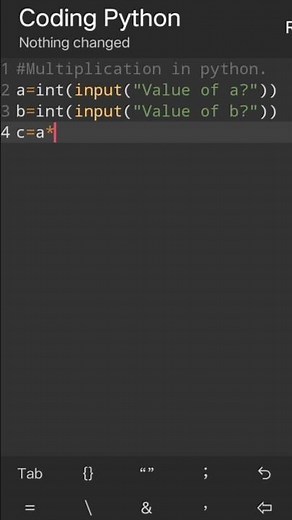 Multiplication in python | #python #codingzone