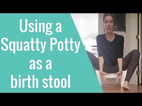 Use a Squatty Potty as a birth stool