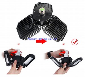 [Hot Item] LED Garage Lights 80W Adjustable Garage Ceiling Light, High Bay Deformable LED Corn Bulb Light