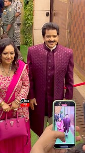 3.2K views · 76 reactions | Singer Udit Narayan, Wife Deepa Narayan attends Anant Ambani and Radhika Merchant's Haldi ceremony, Udit Narayan looked bright in a purple sherwani, his wife donned a pink sharara suit #uditnarayan #deepanarayan #anantambani #radhikamerchant #one100news #bollywood | One100 News | Facebook
