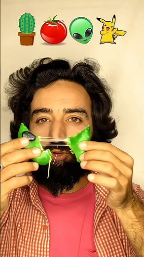 ASMR Satisfying Eating Alien chesese cake emoji 👽🧀🎂 먹방 #asmrsounds #mukbang #food