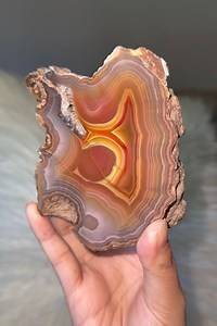Incredible Large Rainbow Sunset Banded Laguna Agate With Parallax - Etsy
