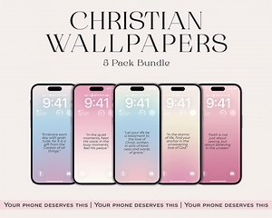 Christian Phone Wallpaper: Bible Verse Gradient Lock Screen (digital Download - Etsy UK