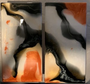 12 by 24 Inch Matching Mica Powder Painting - Etsy UK