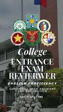 College Entrance Exam Reviewer English Proficiency - Episode 4 - PUPCAT DCAT UPCAT BUCET SASE ACET