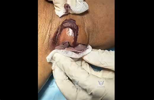 Three Points Incision of an Underarm Abscess