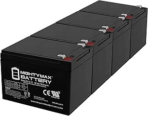 Mighty Max Battery 12V 12AH Battery for Pride Mobility SC52 Sonic Scooter - 4 Pack