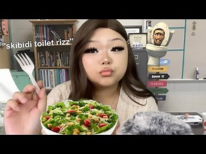 ASMR pov your teacher has BRAINROT 🧠🤓☝🏼🥗 (and she's eating a salad) (realistic)