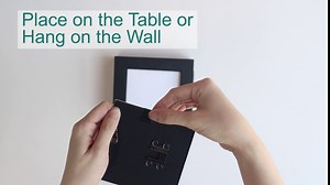 Double 4x4 Wood Photo Frame, Hinged Picture Frames, with Glass Front, Fit for Stands Vertically on Desk Table Top or Wall Hanging (Window 3.5 x 3.5 Picture, Black Color)