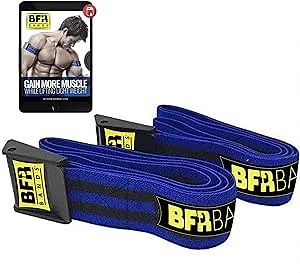 PRO Blood Flow Restriction Bands for Arms, Legs & Glutes Occlusion Training, Help Gain Muscle Without Heavy Weight Lifting, Quick-Release Strong Elastic Strap for Men & Women