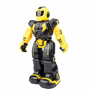 Robot de jucarie, Telecomanda, LED, Galben/Negru - eMAG.ro