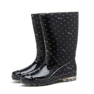 [Hot Item] Rainwear Rain Boots Lady Transparent Non-Slip Waterproof High Rainboots
