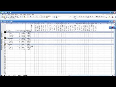 Gantt Chart with Excel in 5 minutes Part 1/2
