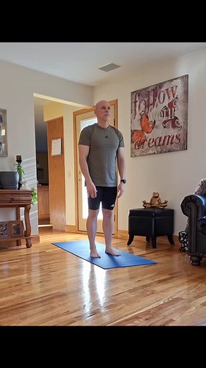 Standing yoga sequence of exercises: 1. Warrior 1 2. Warrior 3 3. Warrior 2 4. Triangle pose 5. Tree pose * hold each position for 3 - 5 deep breaths (20 - 40 seconds)... inhale slowly and exhale slowly through your nose if possible. #yoga #warriorpose #trianglepose #treepose #mifitclub | Michigan Fit Club