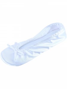 CTM Satin Ballerina Slipper House Shoe (Women)