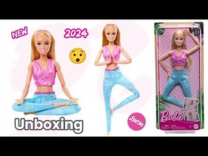 Barbie made to move doll 2024 unboxing| 2024 Barbie made to move doll review|#HRH27#doll#madetomove