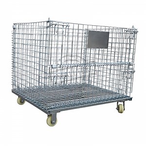 [Hot Item] Collapsible Demountable Steel Welded Storage Wire Mesh Cage for Transportation