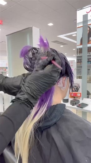 Repost from @hairbrained_official • A killer mega mullet transformation from @ultabeauty design team member @jeyre.hair 🤘🌈💜 • Haircut: I added k-tip extensions to add some length that is low maintenance and natural looking. I love k tips for this reason. You can leave those bad boys in for 4-6 months without any move-up appointments. This also gives us an even bigger canvas to play with color. Since we are doing darker colors on her k-tips, I applied the k tips before color. Darker vivid tone