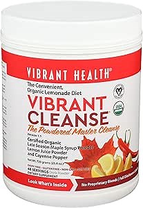 Vibrant Health - Vibrant Cleanse, Powdered Master Cleanse Supports Detoxification to Help Remove Toxins and Waste Naturally with Maple Syrup, Lemon Juice, and Cayenne Pepper, 48 Servings
