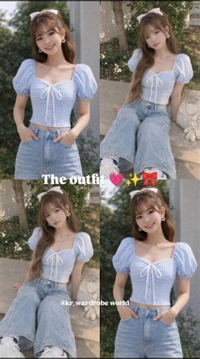 cute college girl outfit inspiration ✨💙#viral #shorts #trendingshorts #fyp