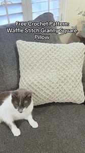 New Free Crochet Pattern: Waffle Stitch Granny Square Pillow ❤️ If you love or always wanted to try the waffle stitch then this granny square version is for you! You can now learn it step by step with the written pattern and full long video tutorial on my YT Channel and my site NickisHomemadeCrafts.com 🧶 Pattern is free to view on my website. You can also get the adfree printer friendly version on Ravelry, Etsy, The Crochet Club Membership and the ebook “Crochet Waffle Stitch Made Easy” ❤️ See 