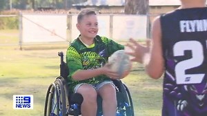 Mason was diagnosed with a rare childhood condition called Perthes Disease which limits his movement. His touch footy club has rallied behind him to fundraise for a wheelchair. Although recovery will take some time, the tight-knit community is helping to support both Mason and his family. #AlwaysCare #NineNews #CommunitySpirit #PerthesDisease #GoldCoast | Gold Coast Health | Facebook