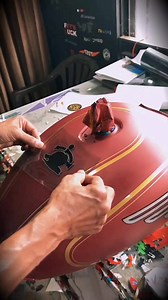 48K views · 569 reactions | Tank sticker work #watch #fblifestyle #viralpost2025シ #explorepage #engagement Royal Enfield @topfans | Indian Bullet House | Facebook