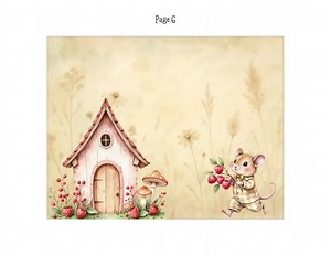 Berry Meadow Mice Mini Junk Journal Kit, Strawberry Mouse Ephemera Cards & Tags, Printable Folio and Pages Cottagecore Junk Journal Supplies - Etsy